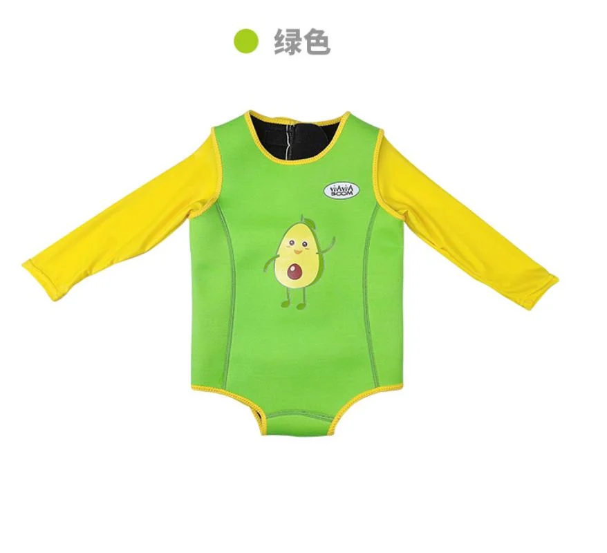 New One-Piece Swimsuit for Kids Boys and Girls Long-Sleeved Wetsuit