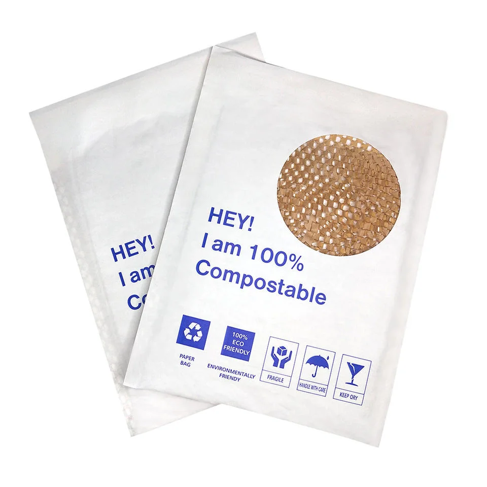 Recyclable Self Seal Brown Mini Craft Mailer Packaging Small Packaging Bag Mailing Honeycomb Kraft Paper Padded Envelopes