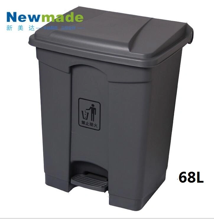 Hot Sale Recycling Garbage Cans Outdoor Waste Bin Plastic Trashbin 70L Dust Bin