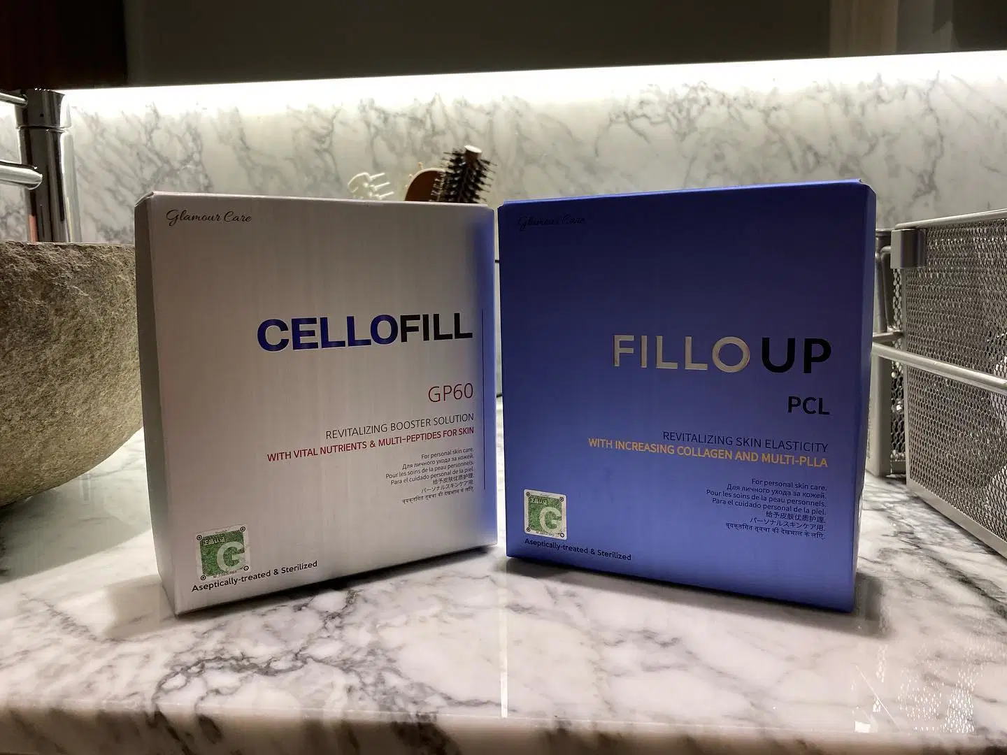 Korea Top Skin Booster in Gangnamplastic Surgery Chanel Cellofill, Rejuve Anti-Aging, Hc Whitening, Filloup Lifting, Scm Stem Cells, V-Face Fat-Dissolving Stron