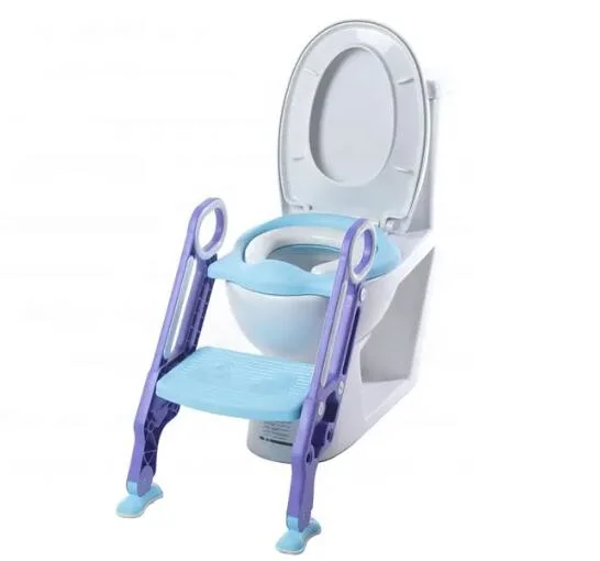 Lovely Folding Portable Plastic Potty with Ladder