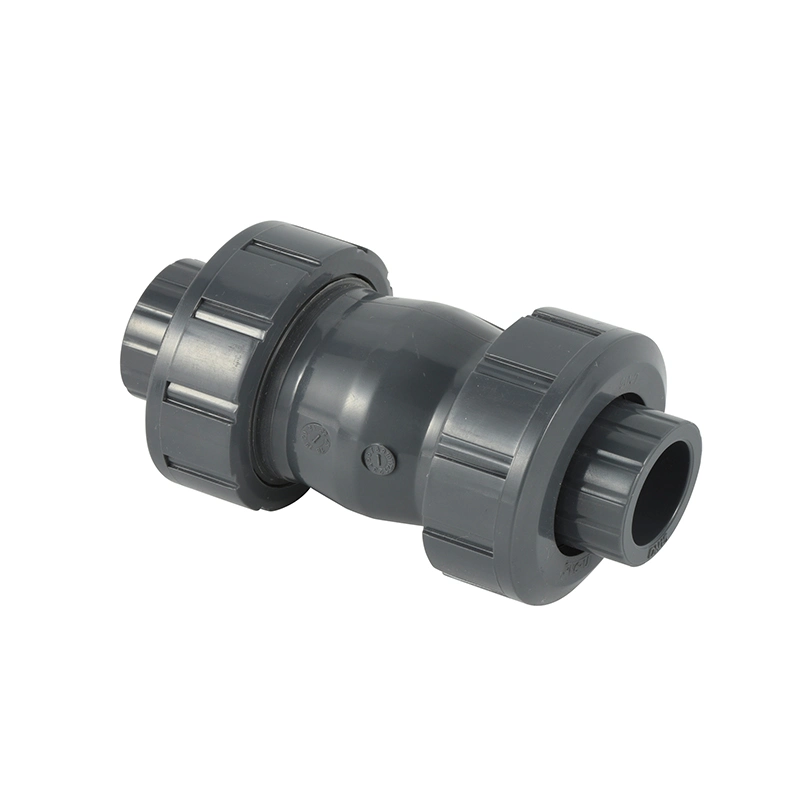 China DIN/ANSI/JIS Unique Design CPVC Plastic Double Union Check Valve