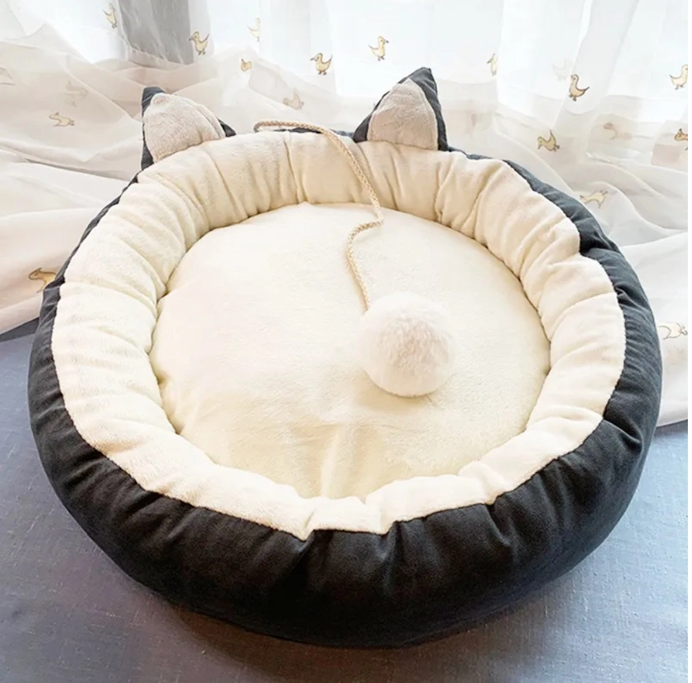 Cute Ear Bed Warm Fleece Pet Luxury Sofa Kennel Nest Dog House