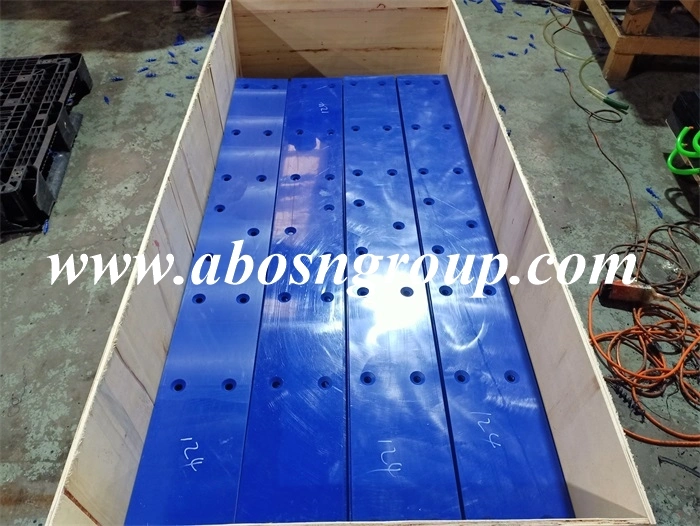 Customized Polyethylene Blue PE500 Sheet Strips 26mm Thick for Sale