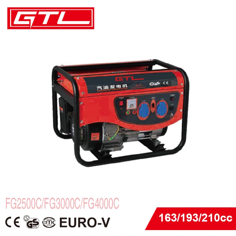 2.2kw 163cc 6.5HP Petrol Engine Single Cylinder, 4-Stroke, Air-Cooled Gasoline Generator (FG2500-C)