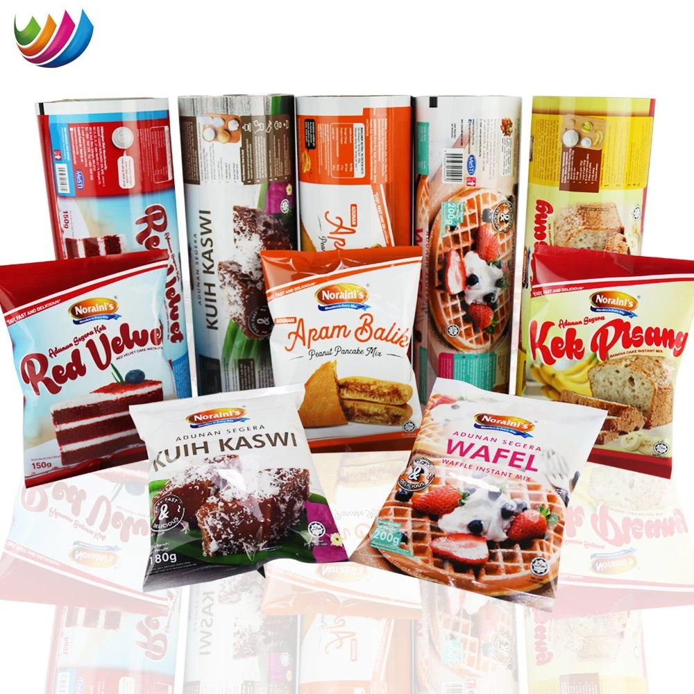 Customized Personalized Snack Cookies Automatically Fill Packaging Film Food Potato Chips Back Sealing Bag