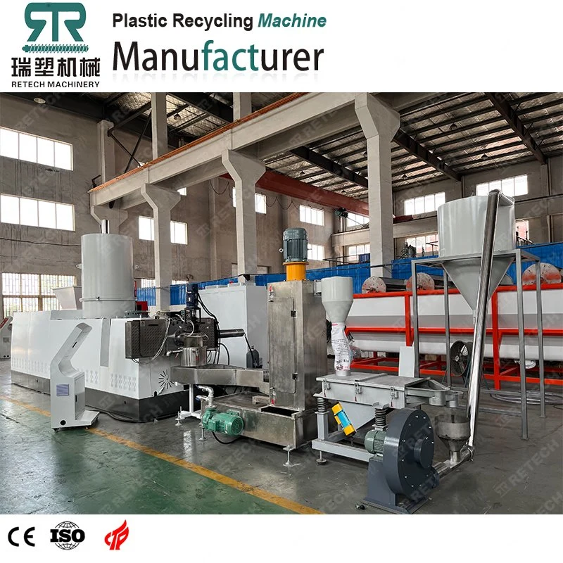 LLDPE LDPE PE PP Film & Bags Compactor Water Ring Pelletizing Machine