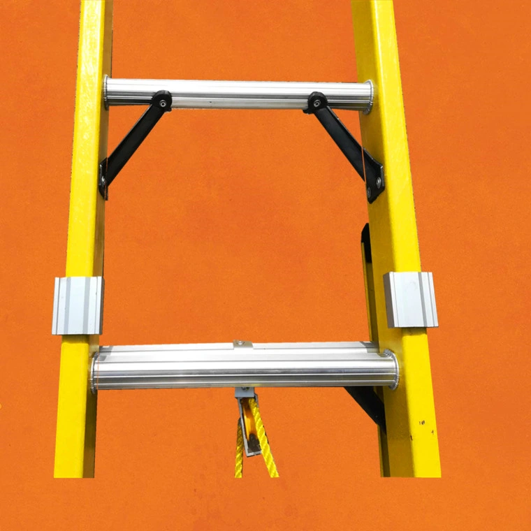 300 LBS Type IA Aluminum Step FRP Insulated Double Extension Ladder