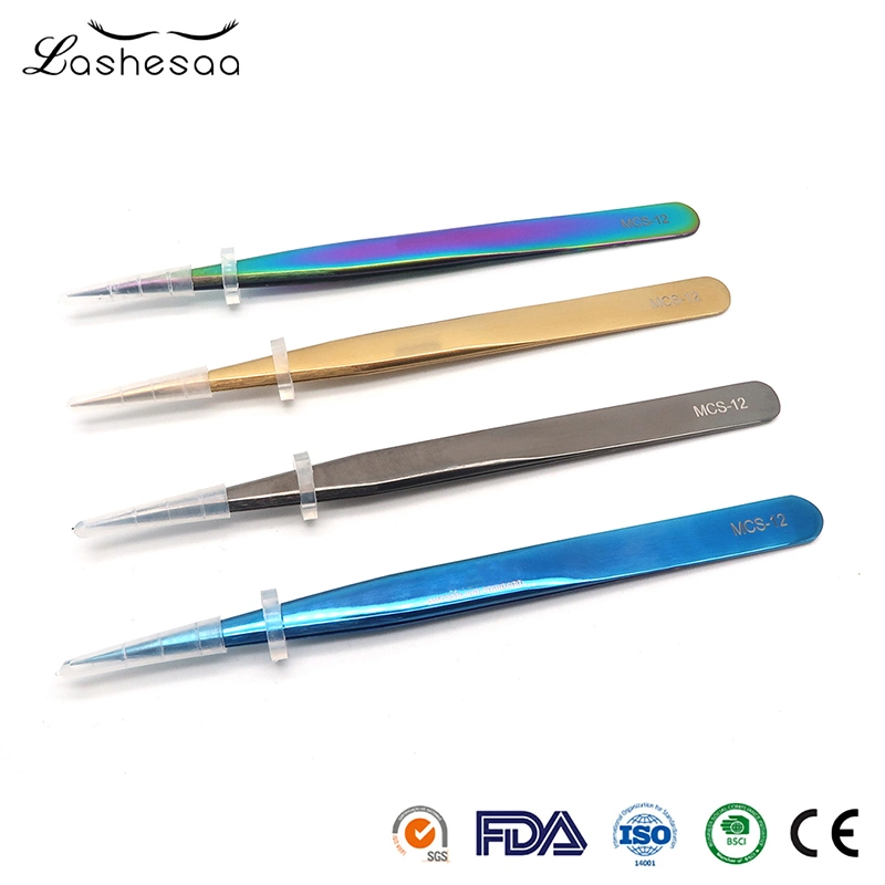 Mengfan Eyelash Tweezers China Plastic Tweezers Manufacturing Wholesale/Supplier Tweezer False Eyelash Lash Tweezer Private Label Full Strip Lash Tweezer Tools