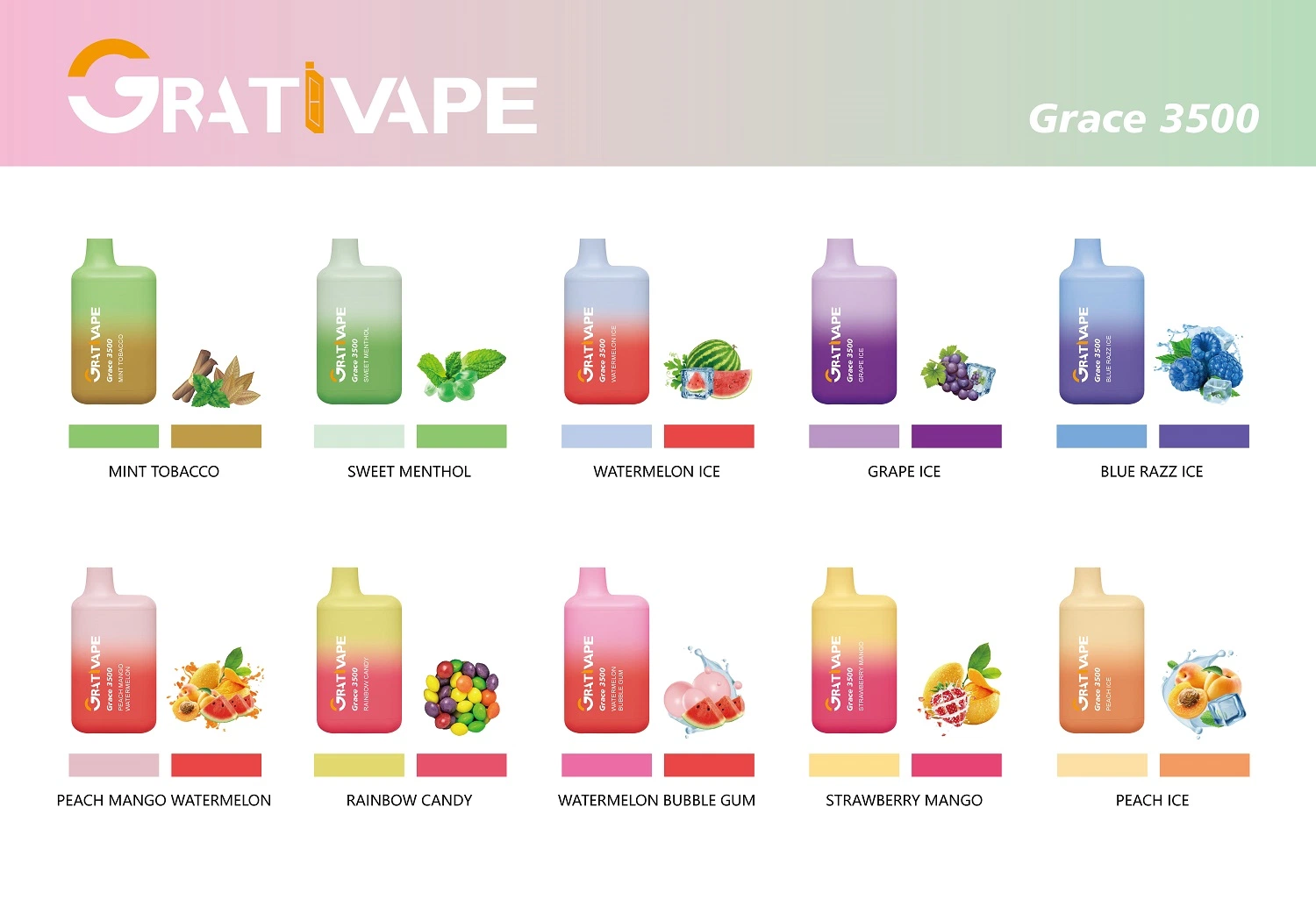 Source Factory Authentic Grativape Grace 3500 puffs одноразовые Vape Vs Рэндм Торнадо Арома Кинг