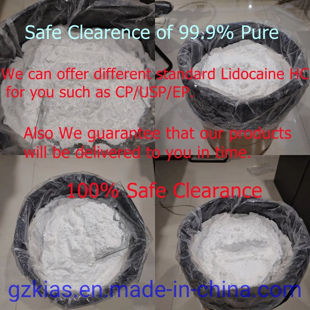 أوروبا، البرازيل، الولايات المتحدة الأمريكية، أستراليا....، 99.9% Pure Lidocaina/Lidocain/Lido HCl Powder المواد الكيميائية الدوائية الخام المواد الخام الآمنة، بريدوكايين BP، معيار USP