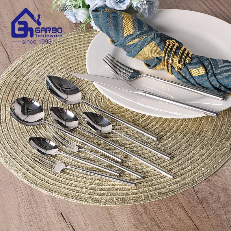 Luxury Wholesale/Supplier Dinnerware Metal Reusable Travel Flatware Golden Fork Stainless Steel Gold Cutlery Sethot for Restaurant Hotel and Home Service