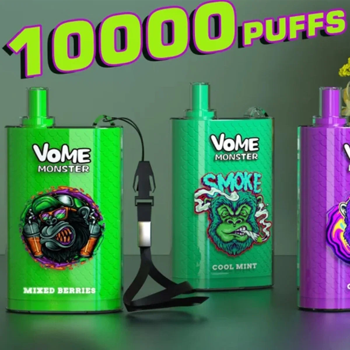Vome Monster 10000 Puffs Electronic Electric E Cigarette Puff Bar Wape Pod Vaporizer Vaper Pen Hookah Disposable/Chargeable Rechargeable Empty Vape