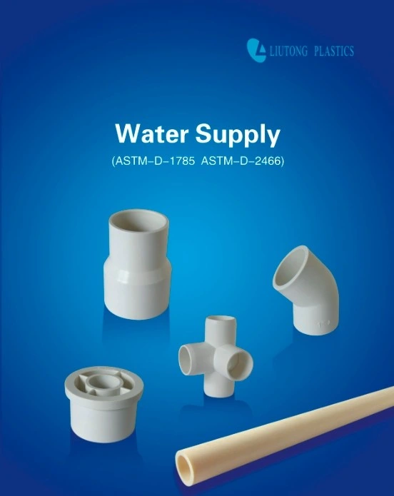 Tuyau en plastique dans la norme ASTM Calendrier de l'Annexe 40 &amp; 80 tuyau de PVC