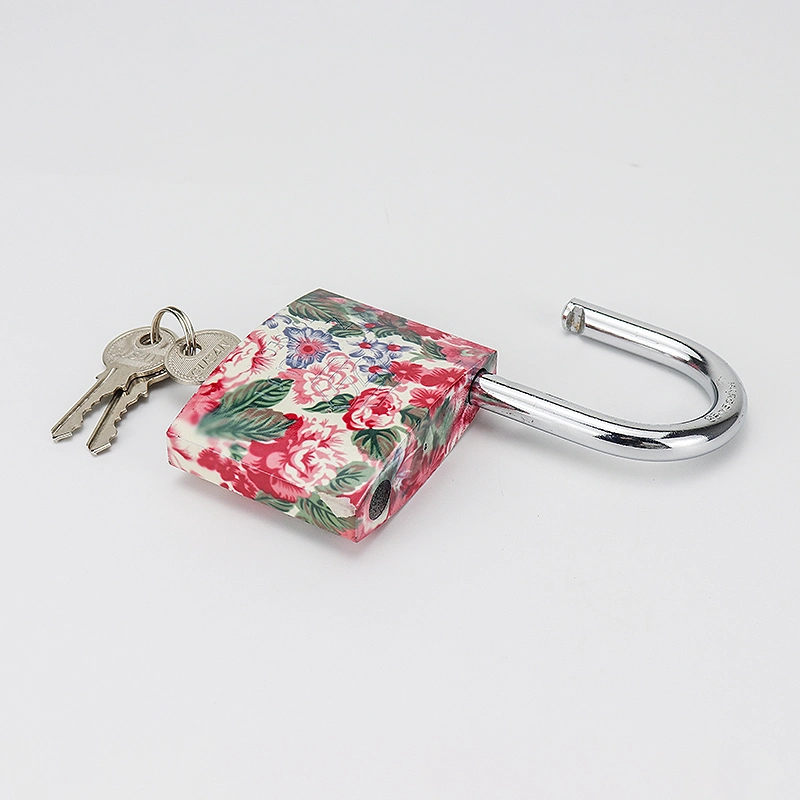 Attractive and Durable Pink Flower Iron Padlock Safety Mini Padlock