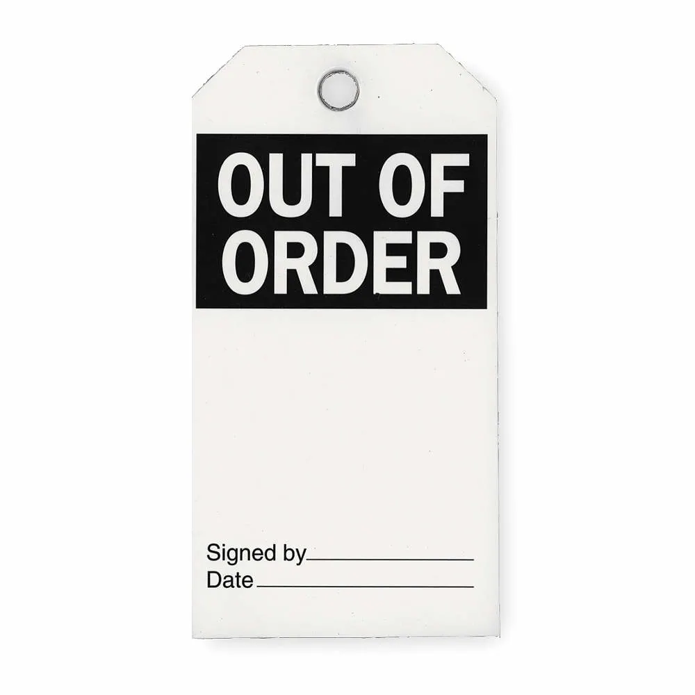 High Quality PVC Tag for out of Order (2RMX2)