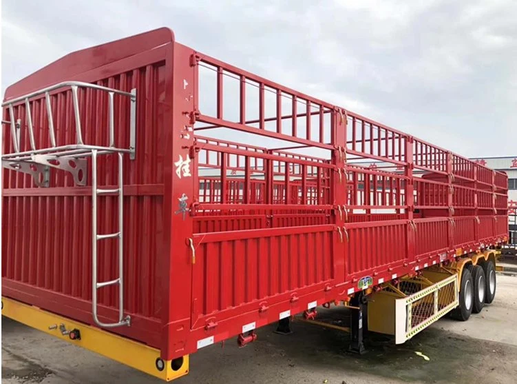 20FT 40FT 14m 3/4 Essieux Semi-Remorque De Carrasorie Fence Semi Trailer