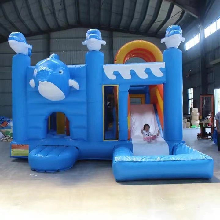 0,55mm PVC Aufblasbare Slide Bouncer kleine Aufblasbare Hindernis Burg für Kinder Im Innenbereich
