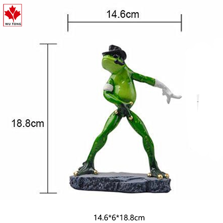 Hot Sale Resin Frog Figurines Jackson Imitation Souvenir Decoration