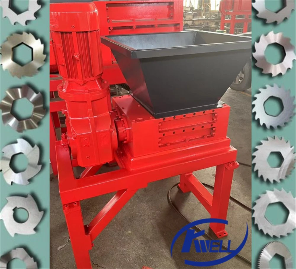 CE Certified Industrial Double Shaft Shredder for Recycling Waste Car Shell Metal Drum Barrel Tank