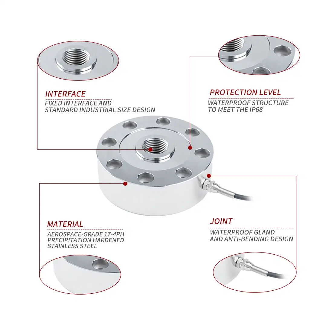 Kunwei Chine OEM 20ton Capteur de force de poids Cellule de charge