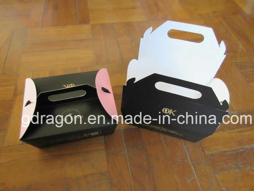 Asian Take-out Paper Food Boxes with Metal Wire Handle (NPC-1202)