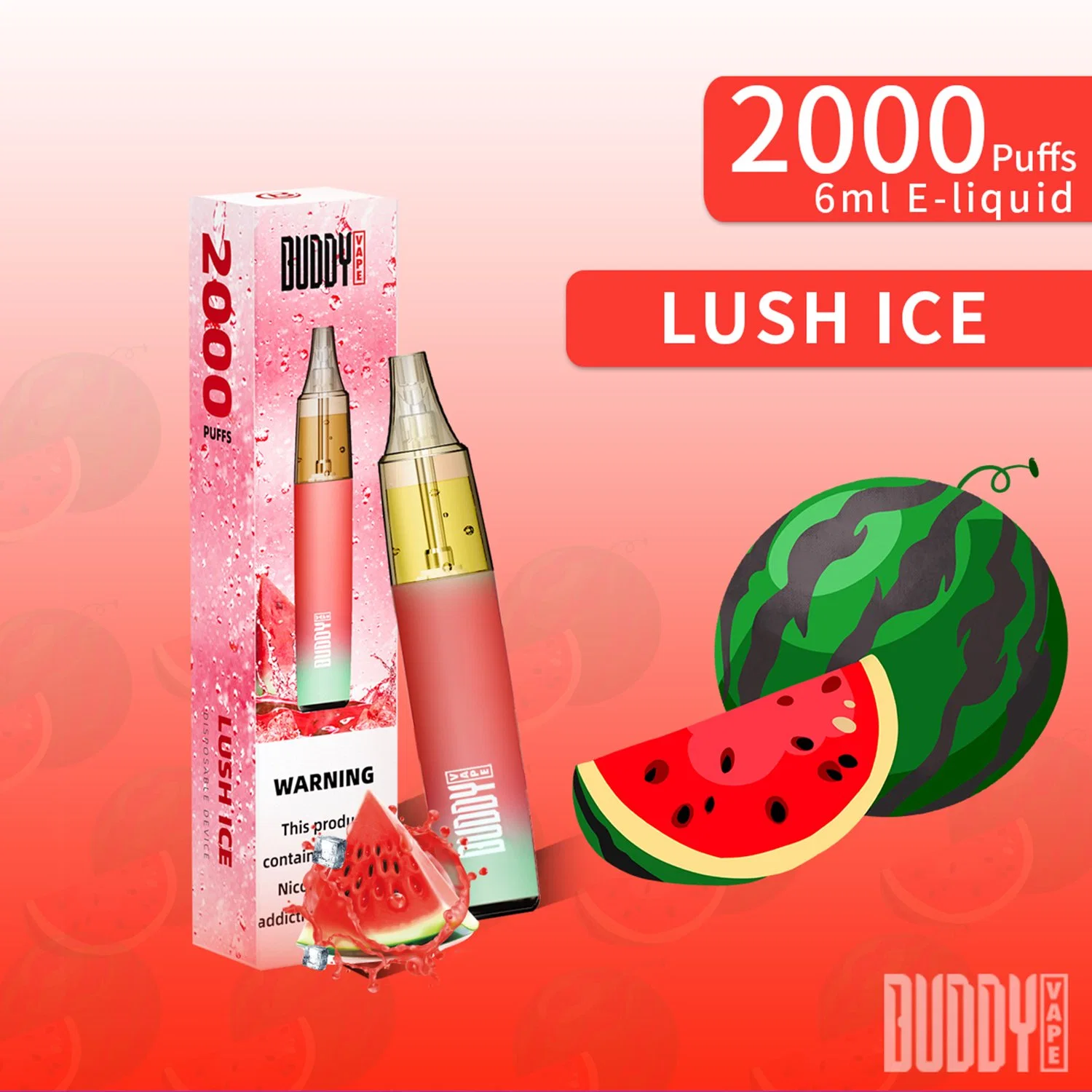 الجملة الساخنة نمط نفخة Vape Mesh Coil 2000puffs Disposable