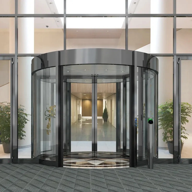 Modern-Style Aluminum Metal Alloy 2 Wing 3 Wing Automatic Revolving Doors