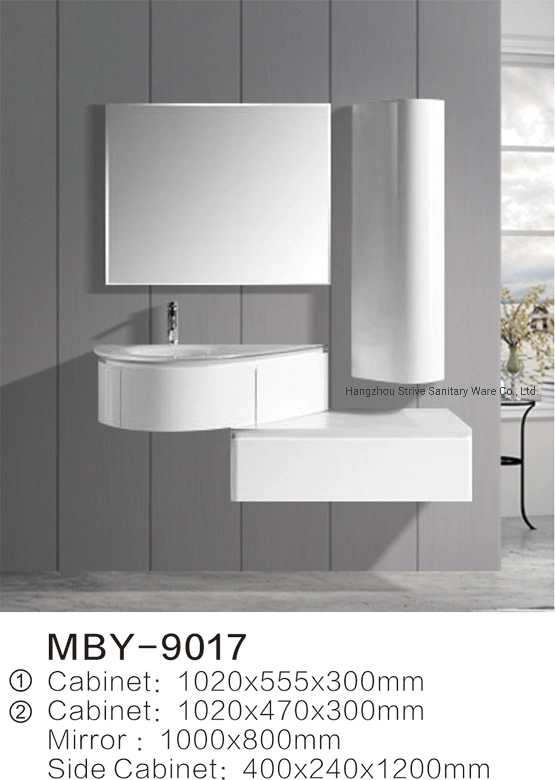 Glass Basin Bathroom Cabinet with LED Mirror with Good Price