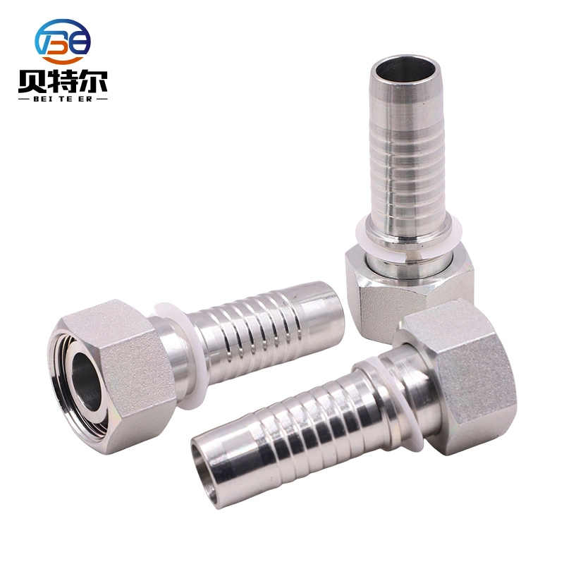 High Pressure Carbon Steel Straight Hydraulic Hose Fittings Adaptors