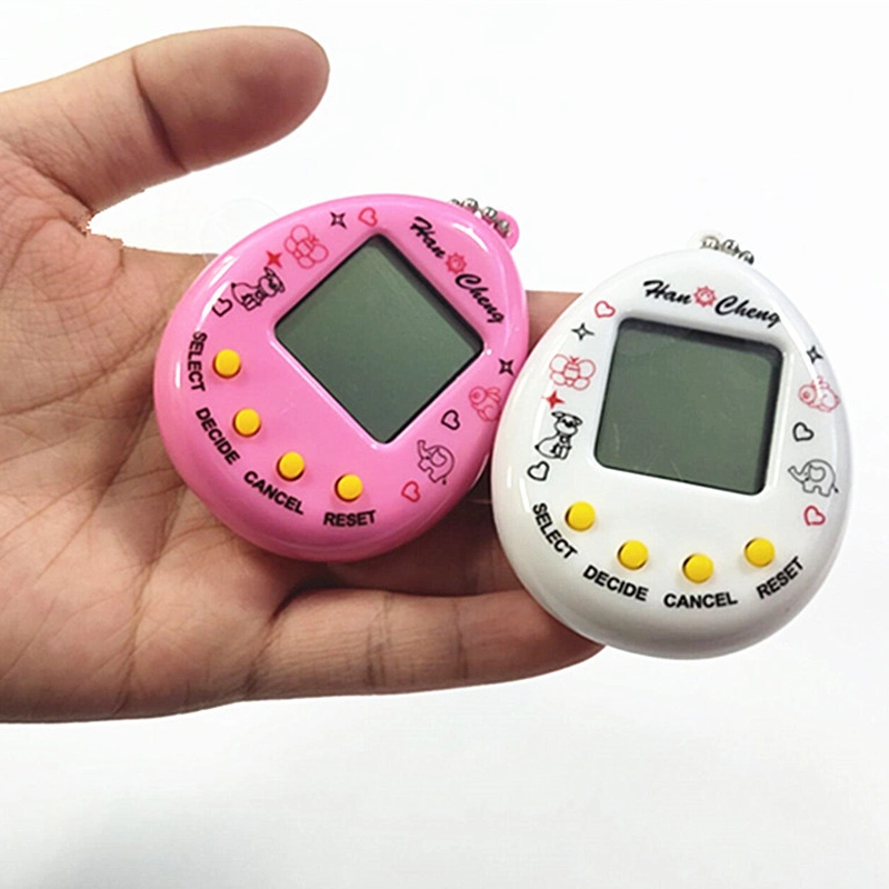 Electronic Keychain Game Keyring Nostalgic Retro Handheld Electronic Game Machine Tamagotchi Digital Pet