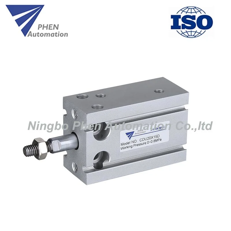 ISO Standard Aluminium Alloy Double Acting Rodless Compact Thin Pneumatic Air Cylinders