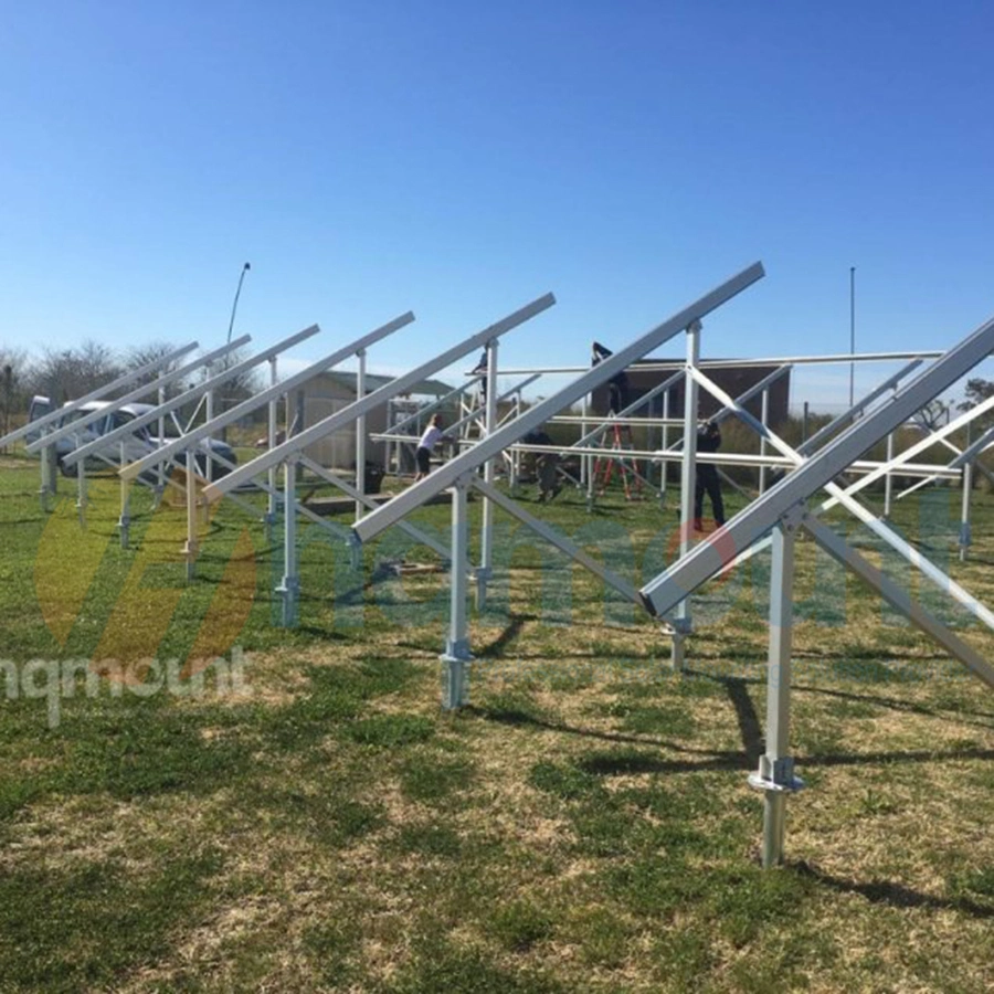 Solar de aluminio anodizado de montaje de inclinación de la tierra para la fijación de la energía solar