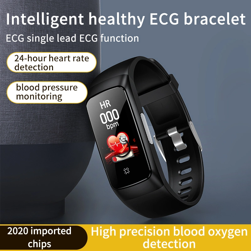 TM01 Ecran couleur TFT surveillance du sommeil surveillance de la température du corps de la montre intelligente Bracelet de santé ECG