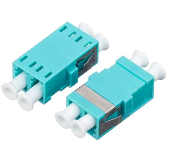 Fabricant OEM&amp;ODM FTTH Fibre optique multimode OM3 LC UPC raccord adaptateur à fibres optiques duplex avec bride