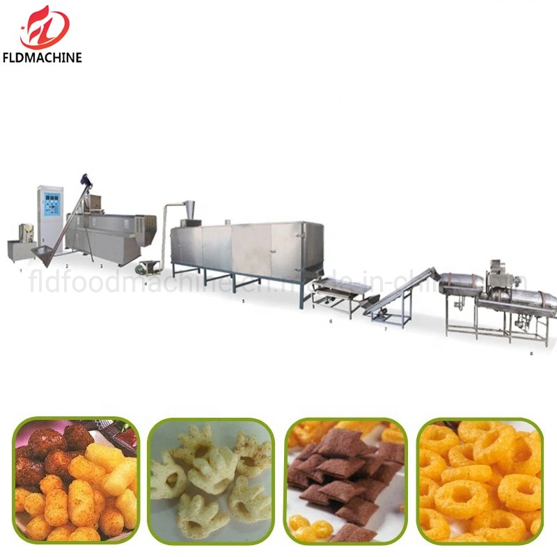 Small Puff Corn Flour Snack Food Snack Cereal Bar Making Extruder Machine Price