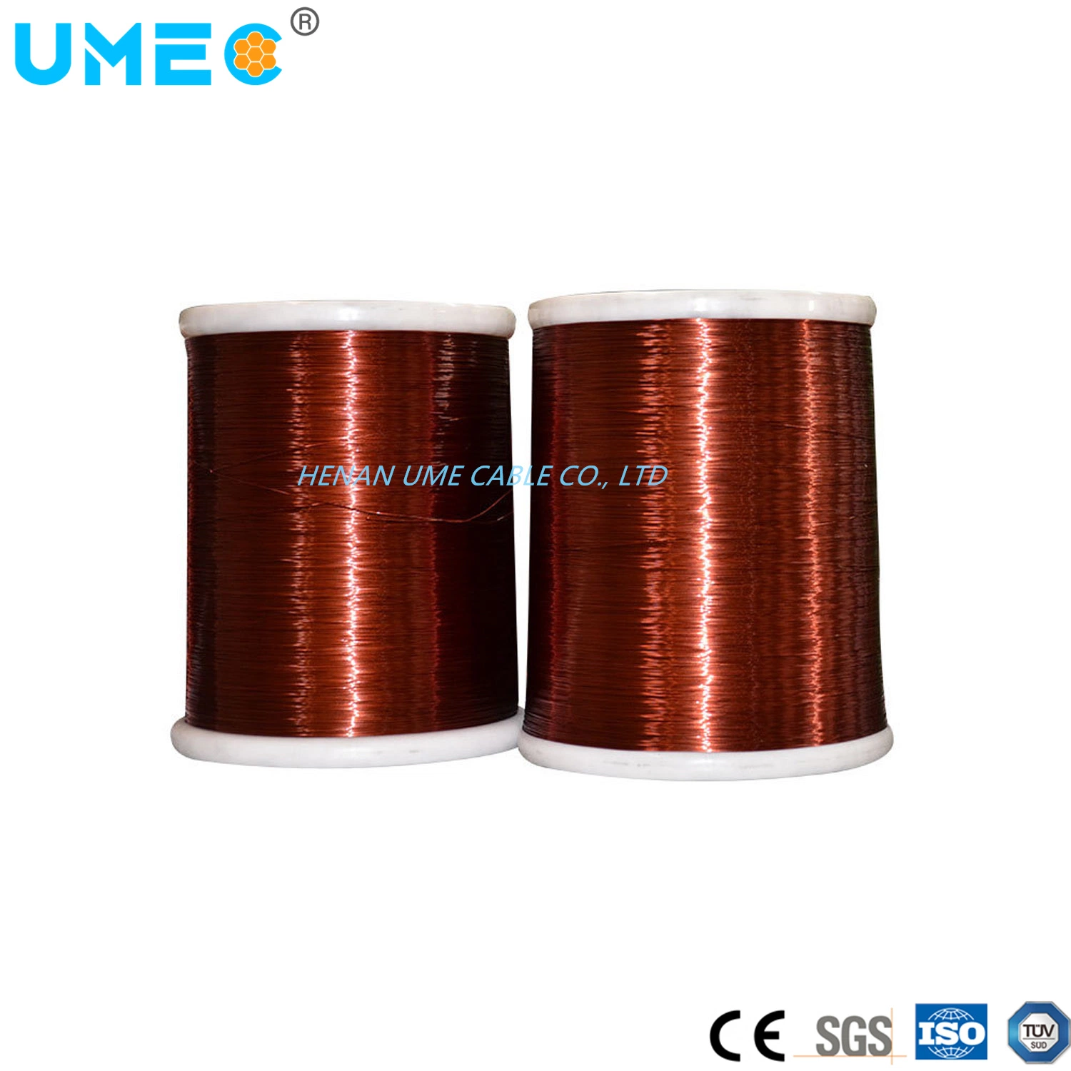 Alambre esmaltado conductor metálico eléctrico cable de aluminio revestido de cobre 0,13mm 10-8% alambre esmaltado aluminio o cobre