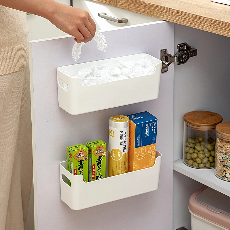 Plastic Wrap Storage Box Kitchen Storage Container Transparent Hanging Storage Container Waterproof Storage Box