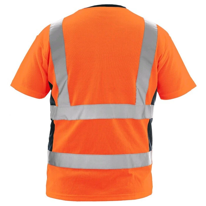 Camiseta de manga corta de trabajo en dos tonos con cuello redondo para hombre Camiseta reflectante de seguridad