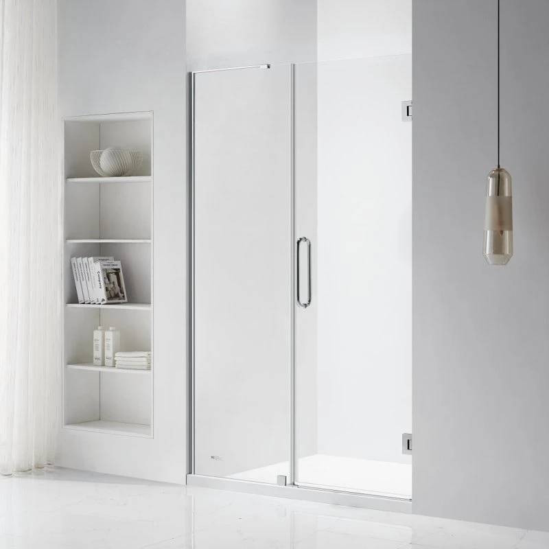 Rectangle Hinged Shower Cabin with Temped Glass Stainless Steel Hardware Shower Rooms