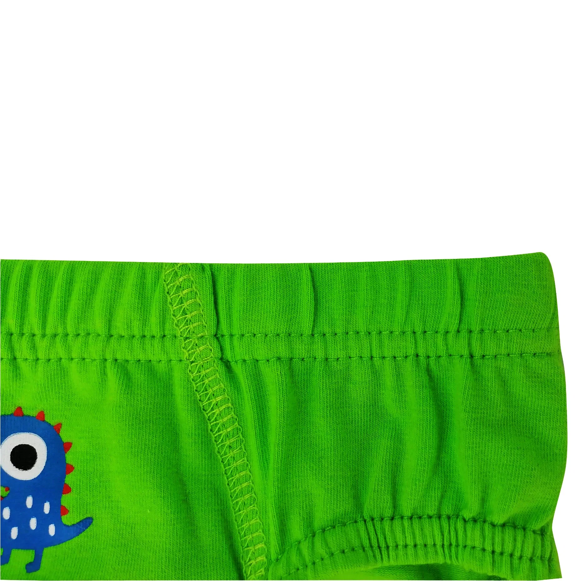 Bulk Cartoon Printing Green Anti-Bacterial Cotton Kids Underpants