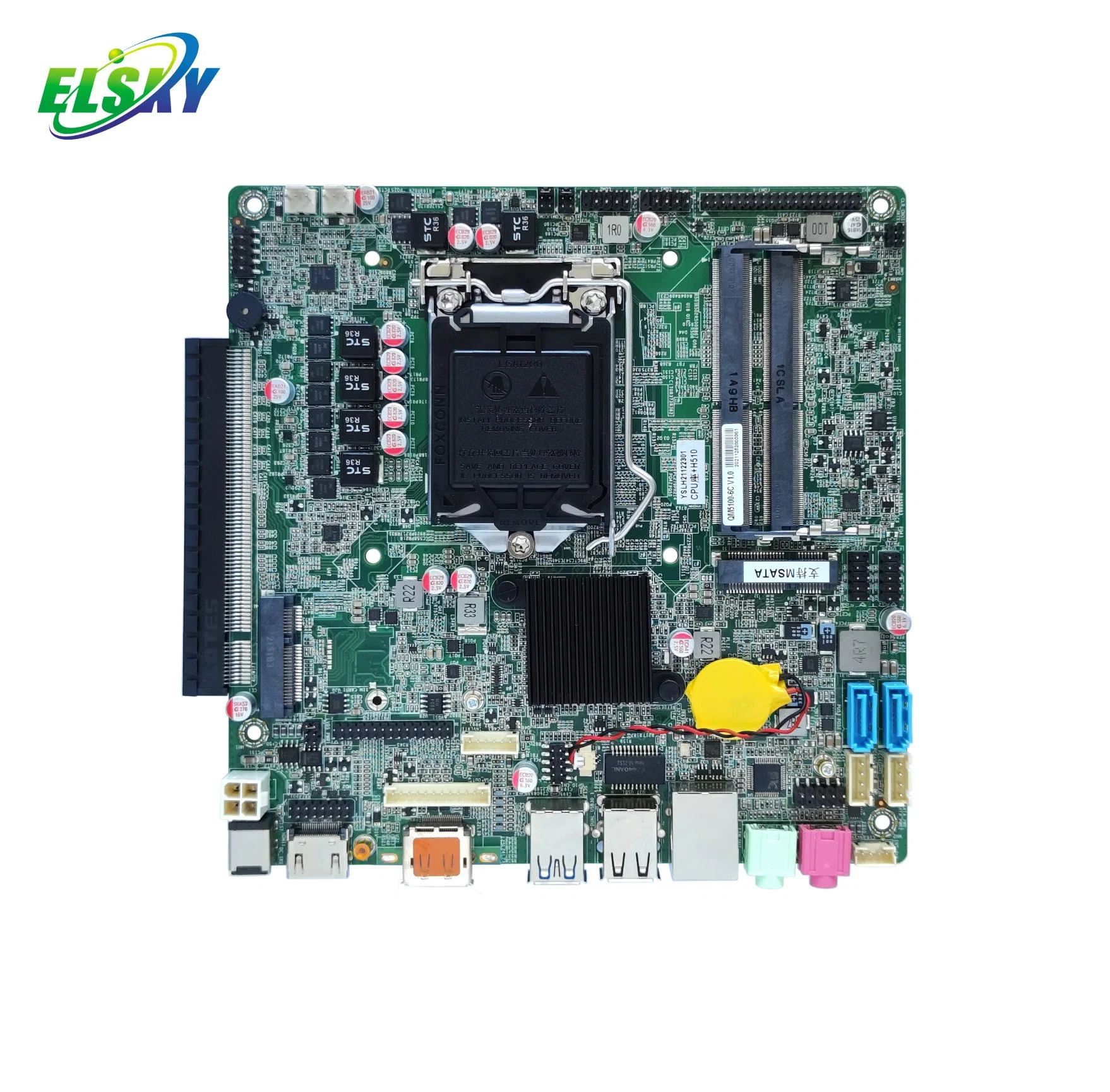 Ordinateur de bureau de la carte mère Elsky avec CPU Comet Lake 10e Gen Core I7-10700 LGA1200 chipset H510 DDR4 QM5100
