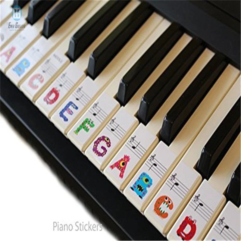 Claro Piano pegatinas personalizadas con la instrucción