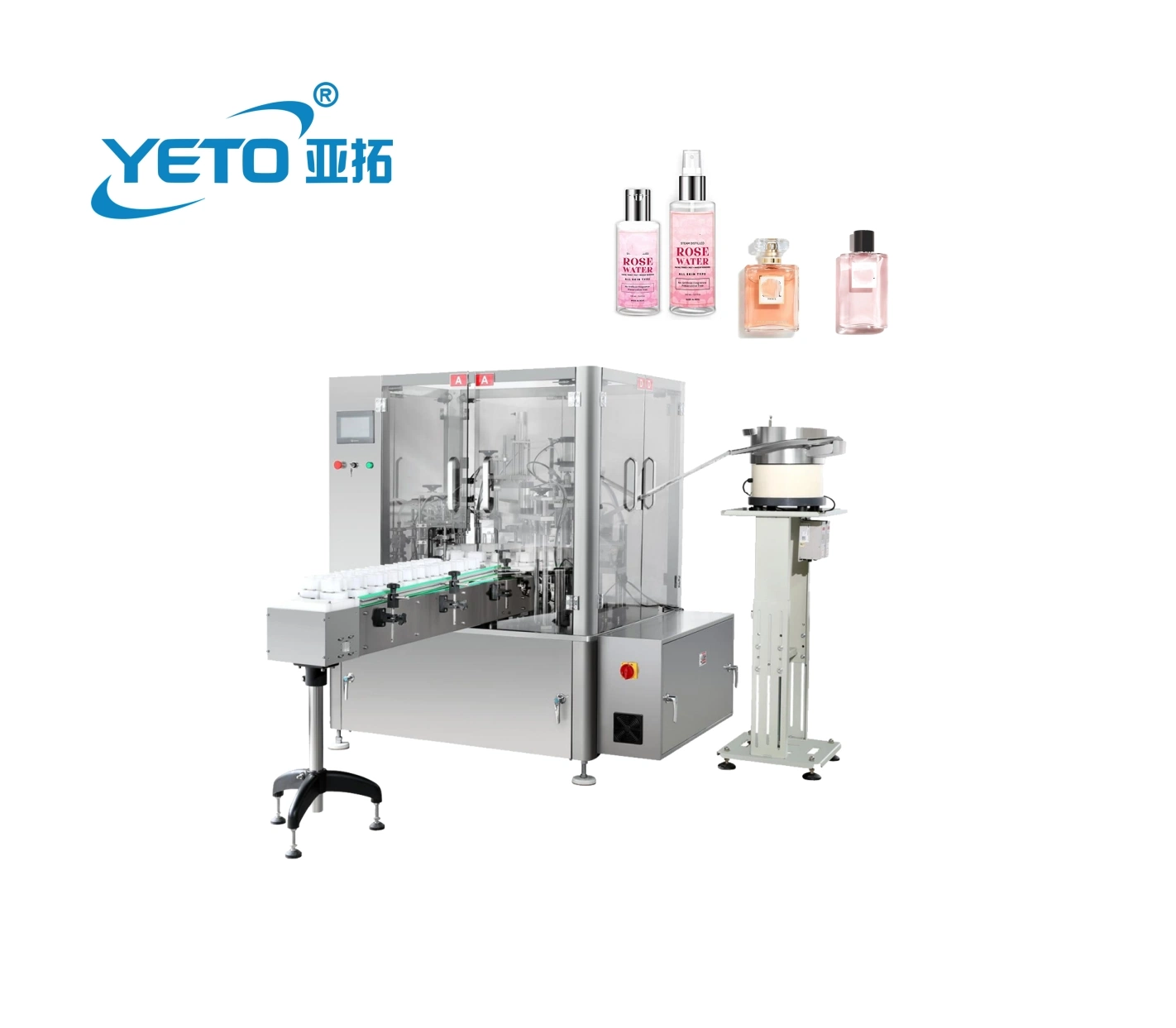 Automatic Perfume Oil Small Glass Bottle Liquid Filling Capping Machine