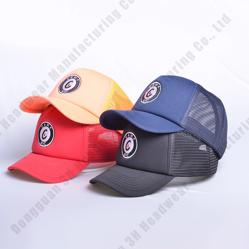 Designe seu boné Gorras de beisebol de 5 painéis personalizado com bordado de logotipo Caps Trucker de espuma.