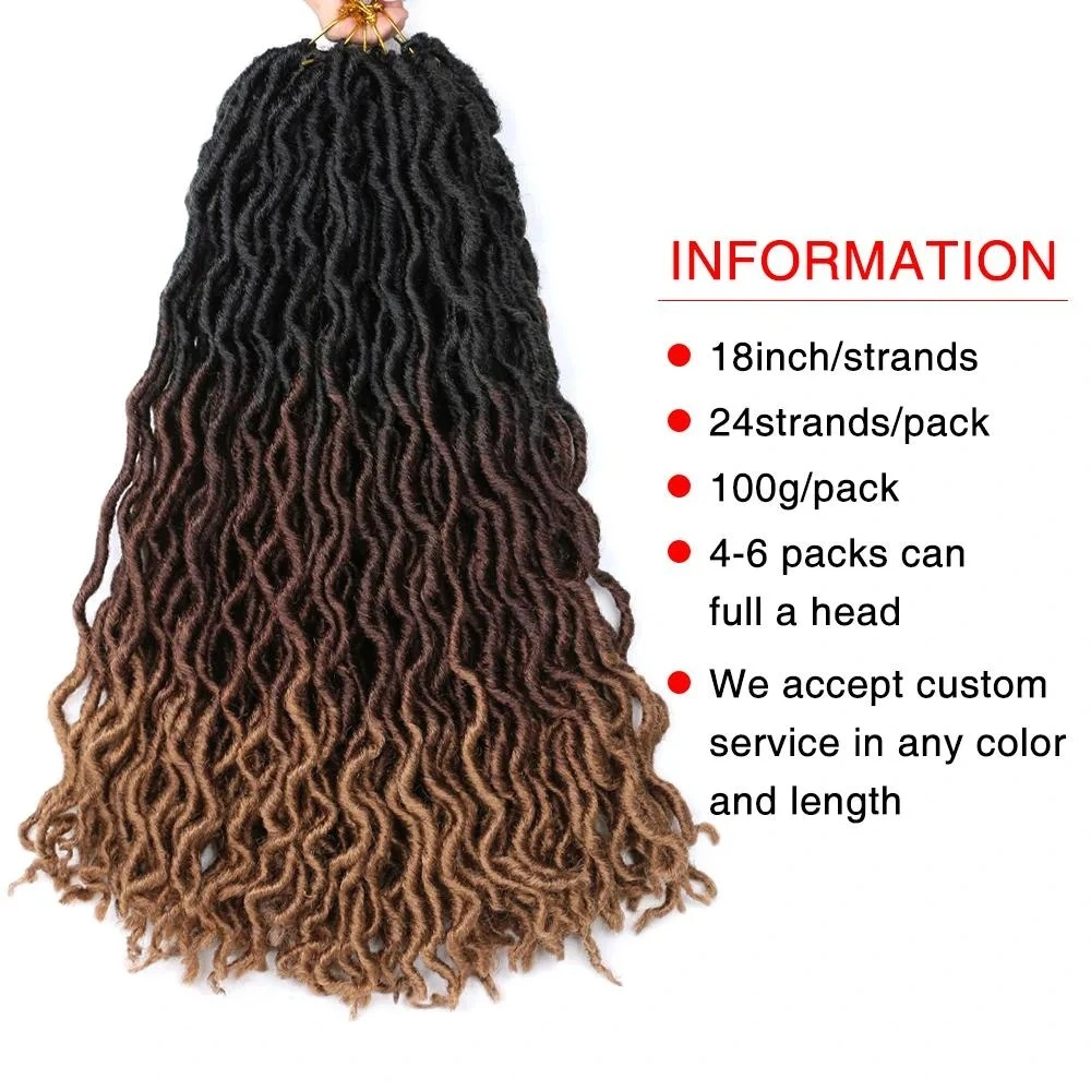 Braid en gros Wavy Curly Crochet Braid cheveux Goddess synthétique Gypsy Extension des emplacements