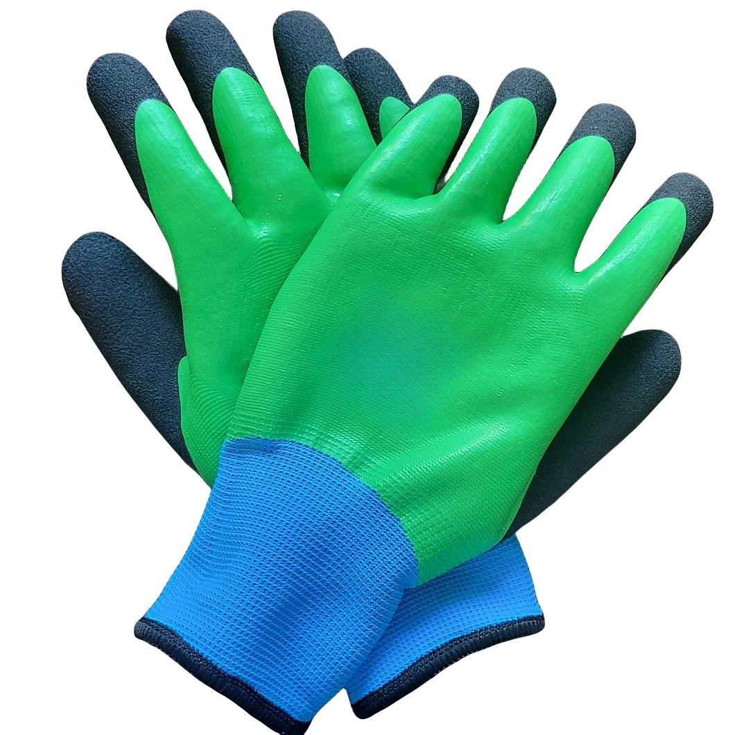 Double Liner Latex Foam Fully Coated Water-Proof Winter Work Glove Rubber Gloves