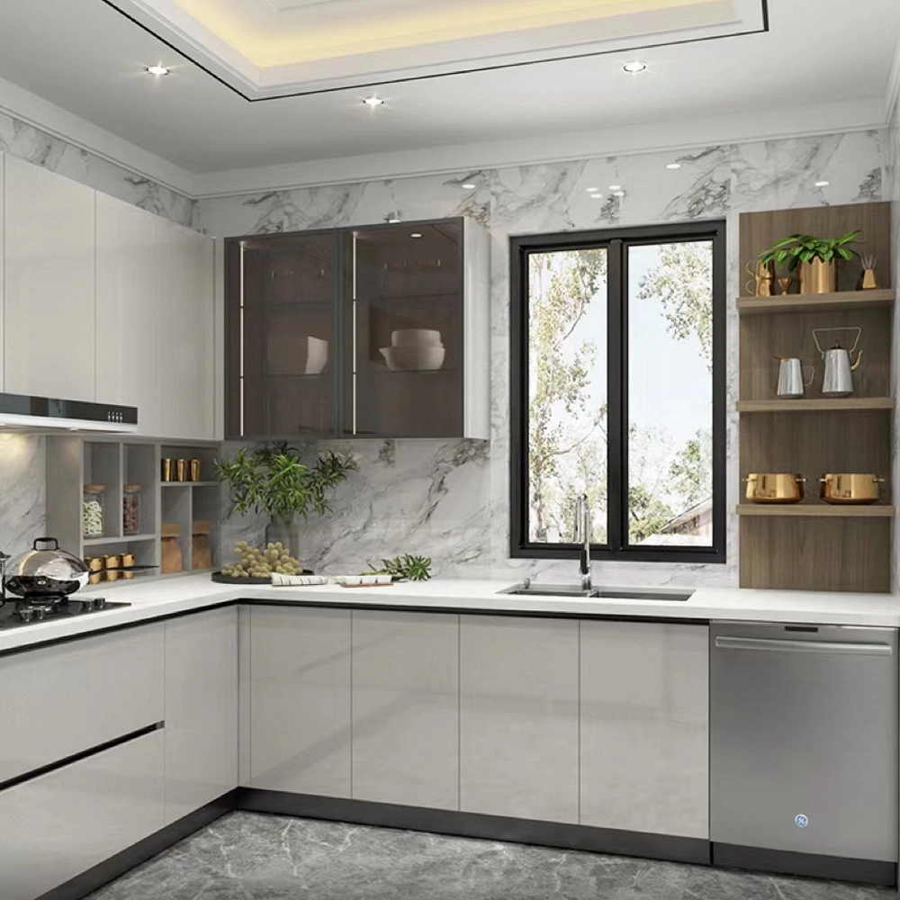 Finish Modern Designs PVC Kitchen Cabinet Competitive Price Kitchen Cabinet Set