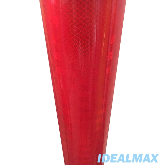 Pet Hip Red Reflective Material, Prismatic Reflective Red Vinyl Tape, Reflective Red Sheeting Material