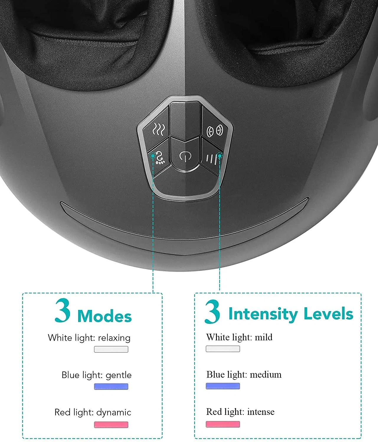 Foot Massager Machine with Heat: Larger Feet Size up to Men Size 13, Relieve Sports and Work Fatigue, Shiatsu Deep Tissue Kneading Massage with Air Compression